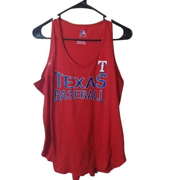 Women's MLB genuine Merchandise Texas Baseball Red Tank Top Size 2XL - Picture 7 of 16